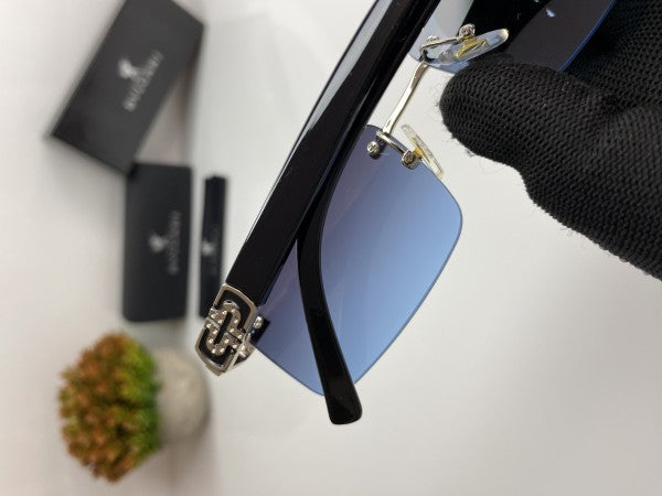 Bvlgarii Unisex Silver Blue Sunglasses