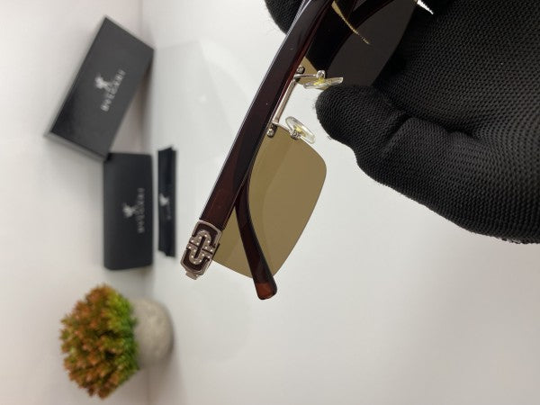 Bvlgarii Unisex Silver Brown Sunglasses