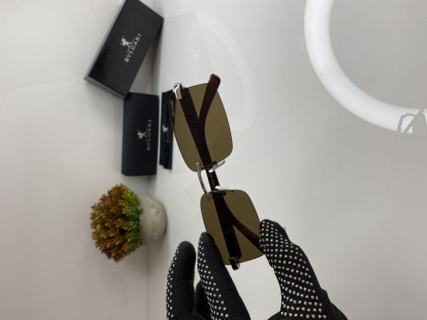 Bvlgarii Unisex Silver Brown Sunglasses