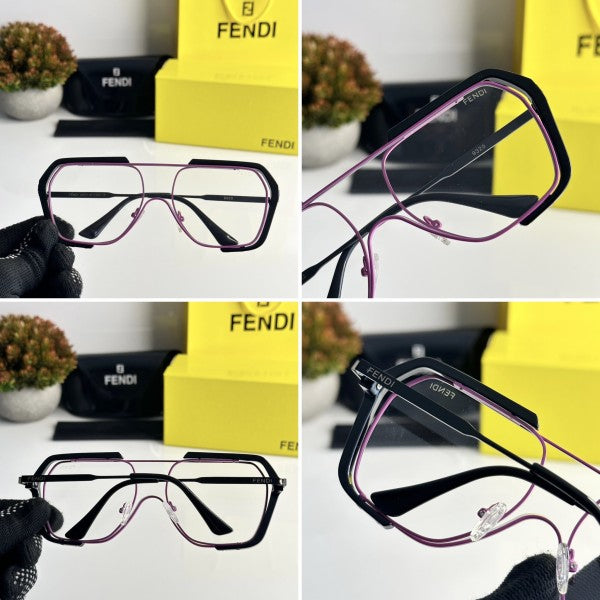 Fendii Aesthetics Black and Pink Sunglasses