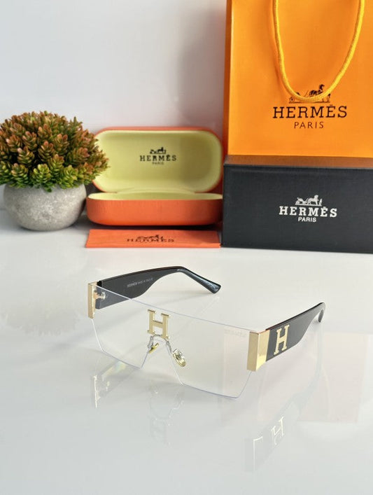 Hermess Primium Gold and Black Sunglasses