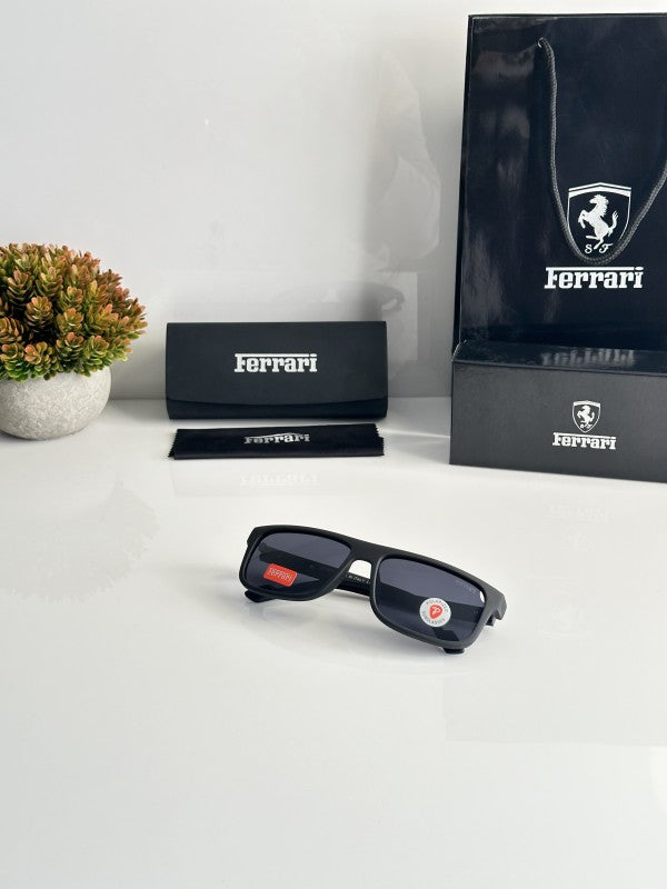Ferrari Unisex Black Metal Sunglasses