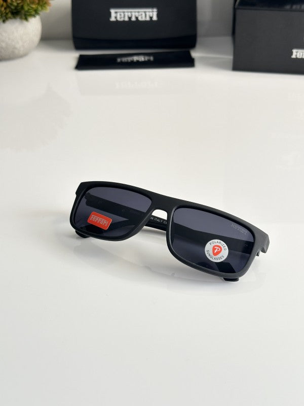 Ferrari Unisex Black Metal Sunglasses