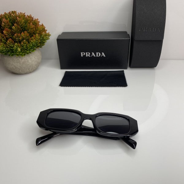 Pradaa Milano Black Unisex Sunglasses