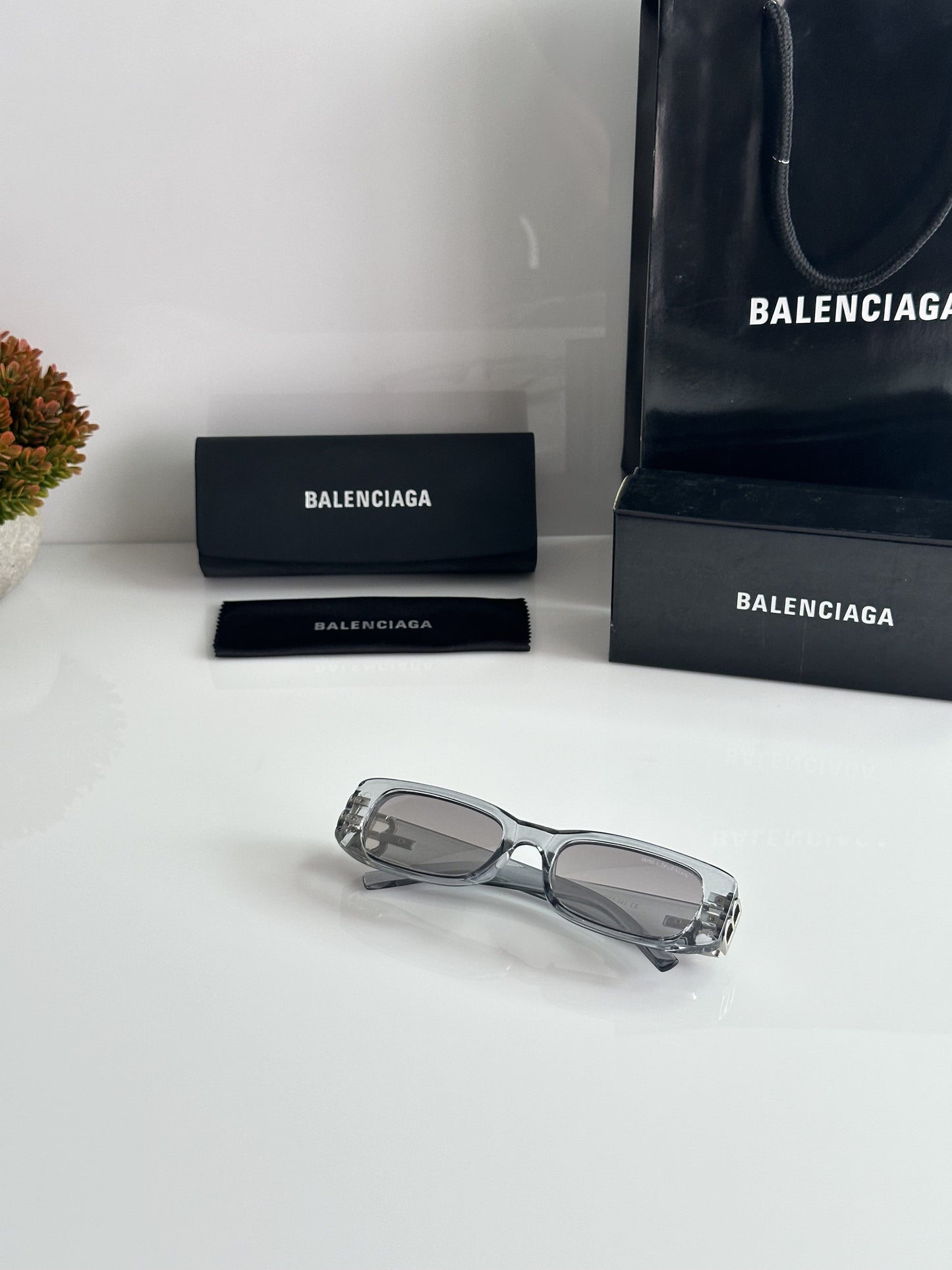 Balenciiaga Asthetic Grey and Silver Sunglasses