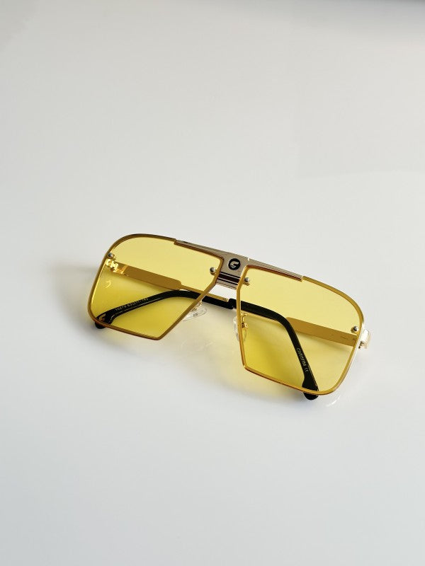 Carrerra Gold With Yellow Edge Sunglasses