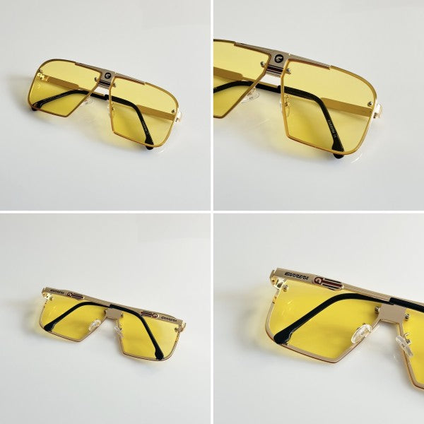 Carrerra Gold With Yellow Edge Sunglasses