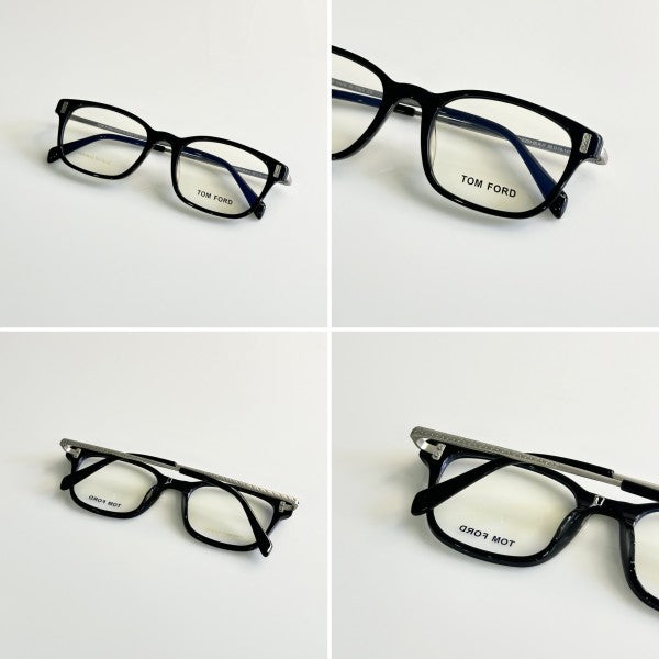 Tomforrd Elegant Silver Black Sunglasses