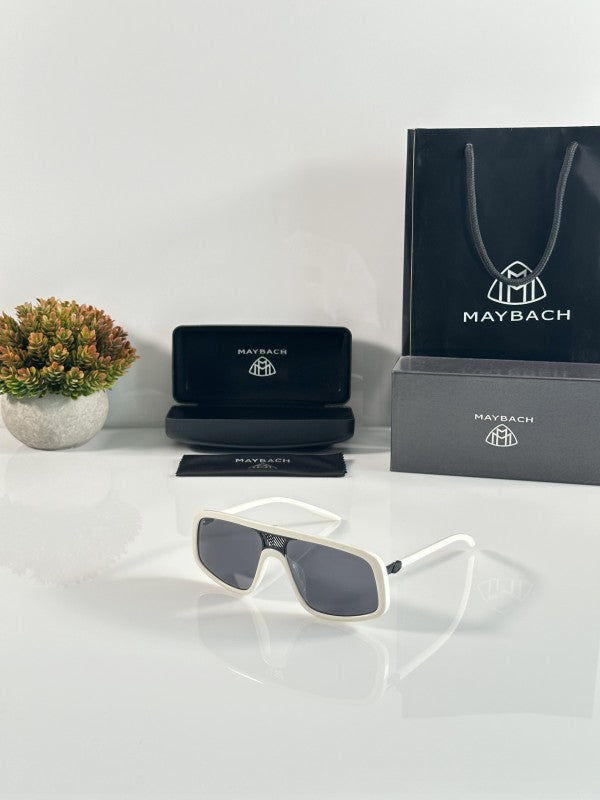 Maybachh Classic Primium White and Black Sunglasses