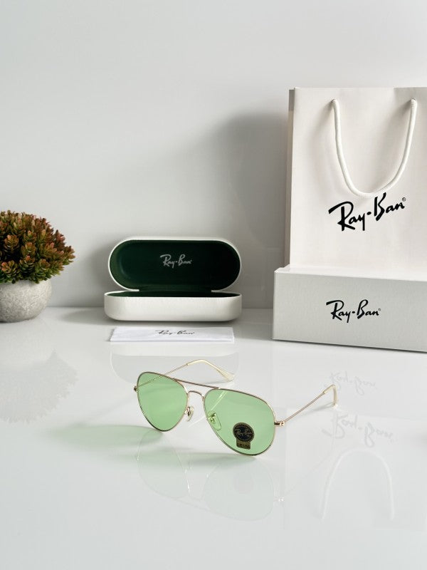 Raybann Aviator Gold Sea Green Sunglasses