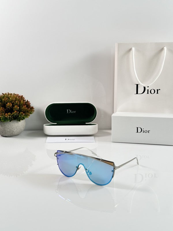 Diorr Silver and Blue Unisex Sunglasses