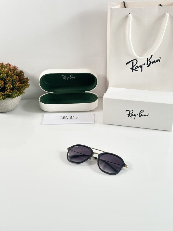 Raybann Hexagonal Gold Black Sunglasses