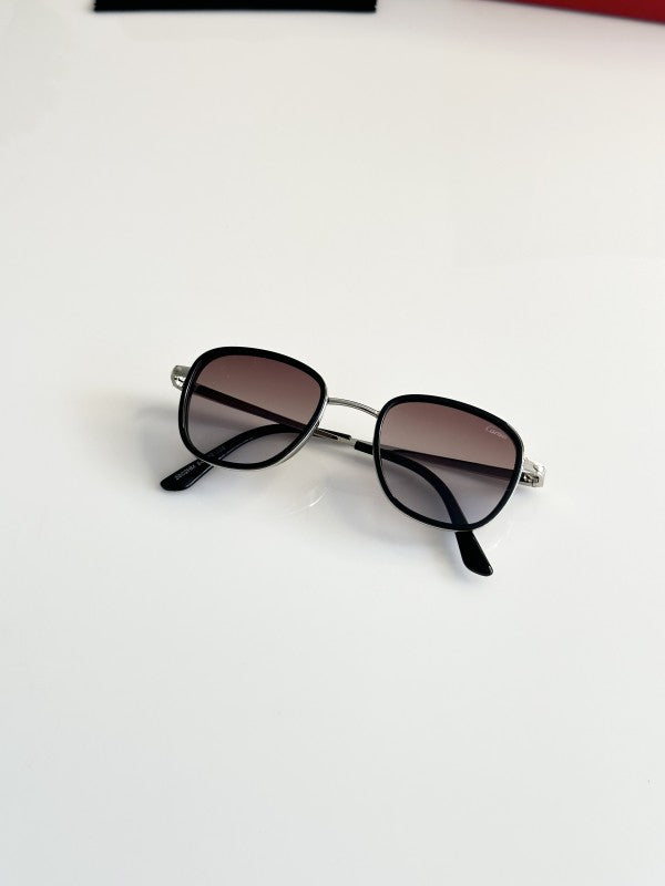 Cartierr Unisex Silver Brown Sunglasses