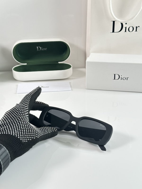 Diorr Black and Black Unisex Sunglasses