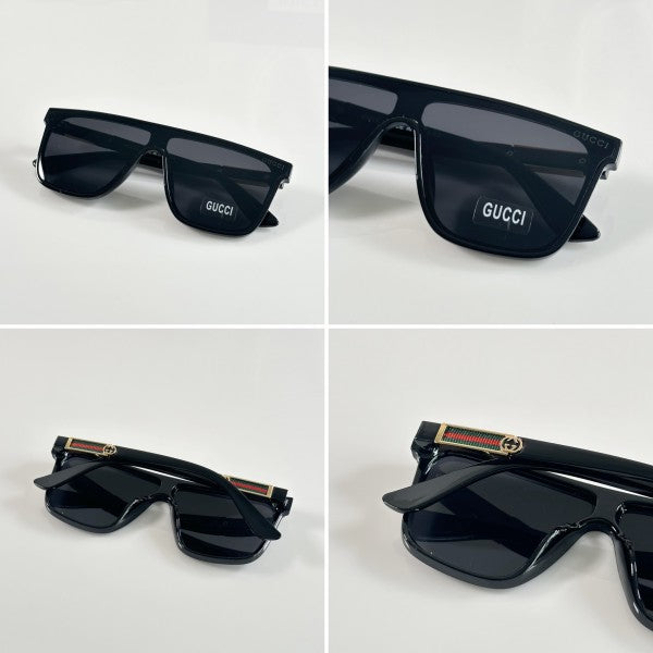Guccii Gold and Black Primium Edge Sunglasses