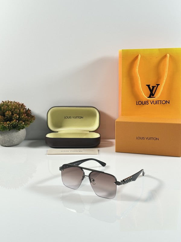 Louiis Vuitton Unique Gun and Brown Sunglasses