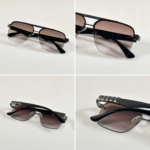 Louiis Vuitton Unique Gun and Brown Sunglasses