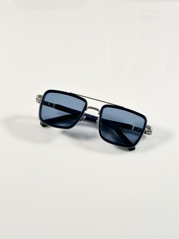 Lacosste Primiume Edge Silver and Blue Sunglasses