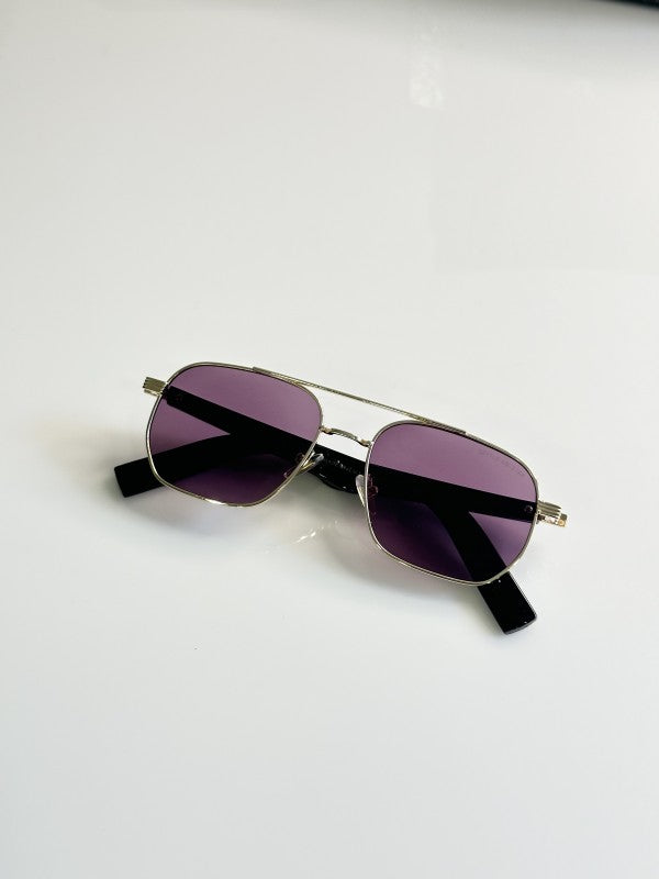 Gentlle Monsterr Unisex Gold and Purple Sunglasses