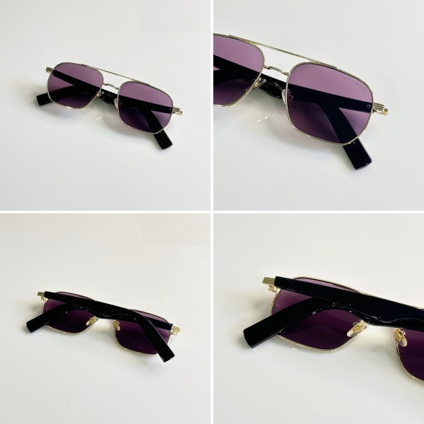 Gentlle Monsterr Unisex Gold and Purple Sunglasses