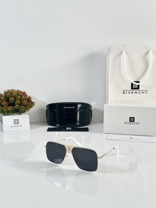 Givenchyy Unisex Gold and Black White Sunglasses