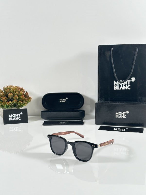 Montt Blancc Woodan Gold and Black Sunglasses