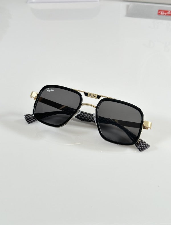 Raybann  Unisex Gold  Black Elegent Sunglasses