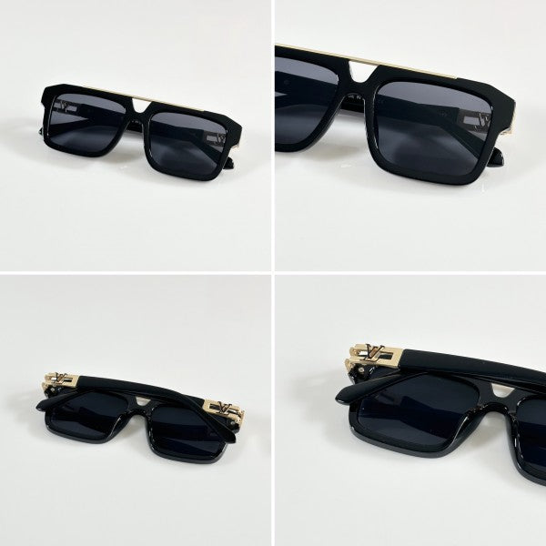 Louiis Vuiitton Gold Black Elegent Sunglasses