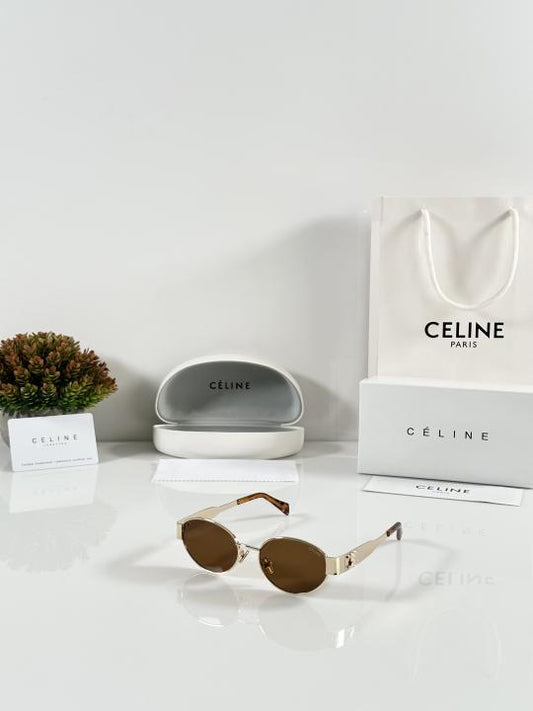 Celinee Exclusive Gold Brown Sunglasses