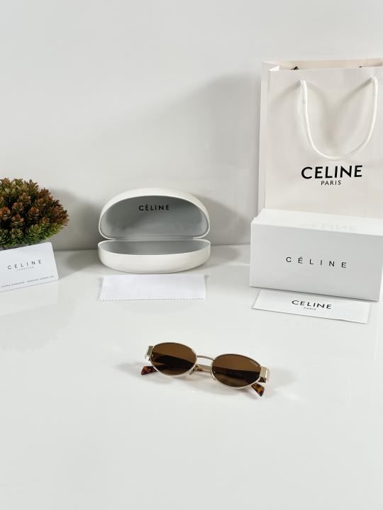 Celinee Exclusive Gold Brown Sunglasses
