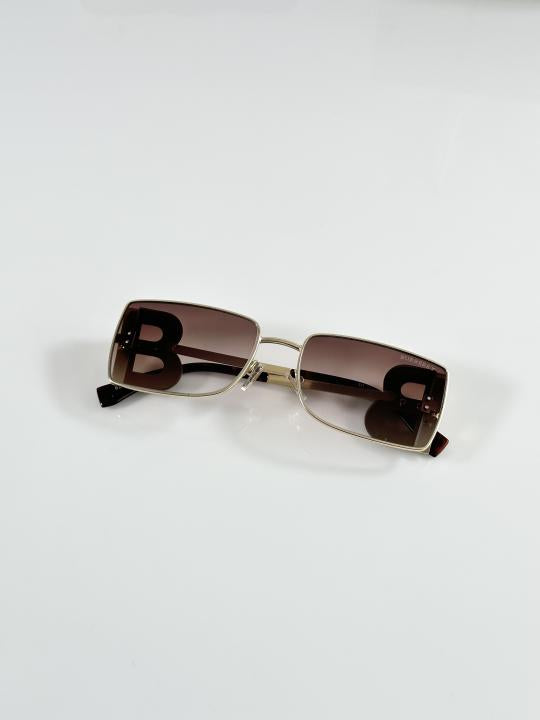 Burberryy Elegent Gold Brown Sunglasses