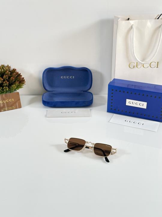 Guccii Classic Gold Brown Sunglasses