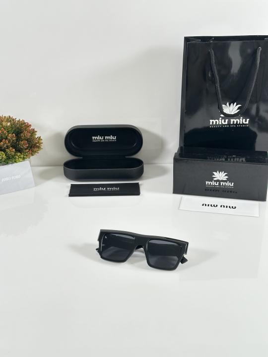 Miiu Miiu Unisex Full Black Sunglasses