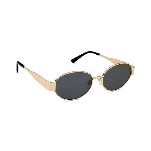 4Flaunt Retro Oval Sunglasses For Women & Men | Trending, Stylish & Durable Metal Frame Vintage 90s Sunglasses With UV 400 Protection Lenses