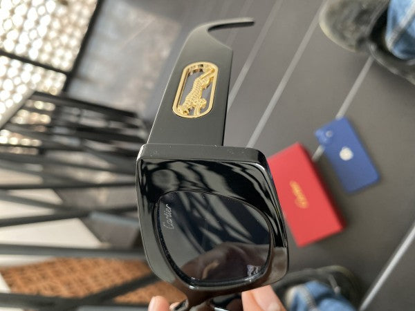 Cartierr Primium Logo Black Sunglasses