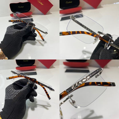 Cartierr Black Prime Clear Sunglasses