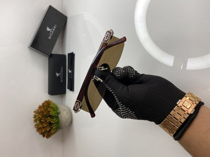 Bvlgarii Unisex Silver Brown Sunglasses