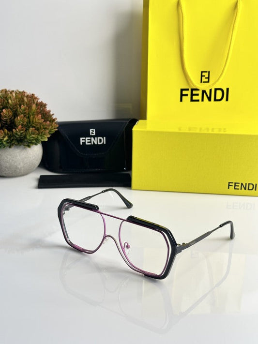 Fendii Aesthetics Black and Pink Sunglasses