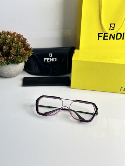 Fendii Aesthetics Black and Pink Sunglasses