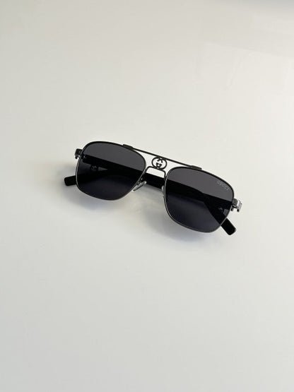 Guccii Unisex Gun and Black Sunglasses