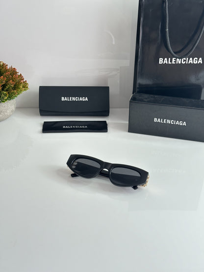 Balenciiaga Primium Unisex Gold and Black Sunglasses