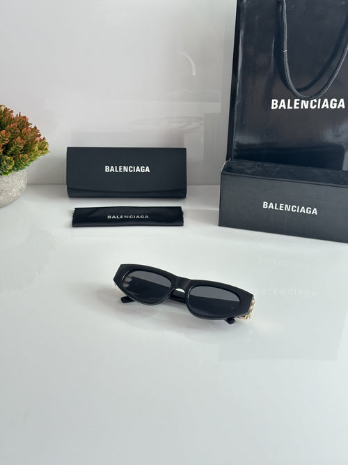 Balenciiaga Primium Unisex Gold and Black Sunglasses