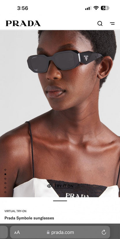Pradaa Milano Black Unisex Sunglasses