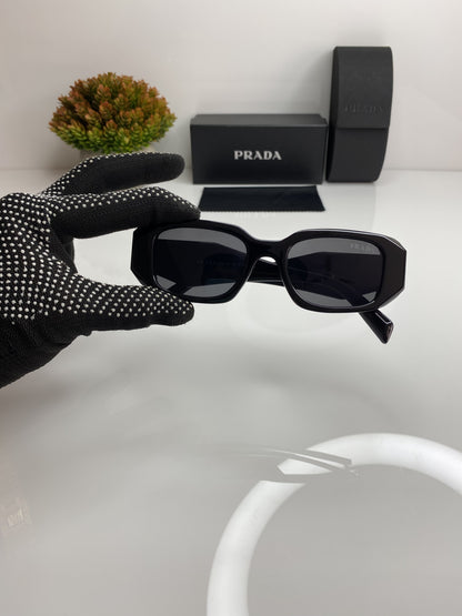 Pradaa Milano Black Unisex Sunglasses
