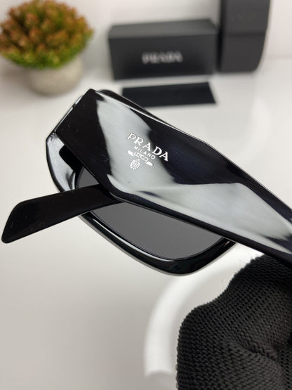 Pradaa Milano Black Unisex Sunglasses