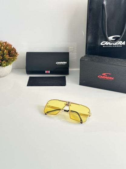 Carrerra Gold With Yellow Edge Sunglasses
