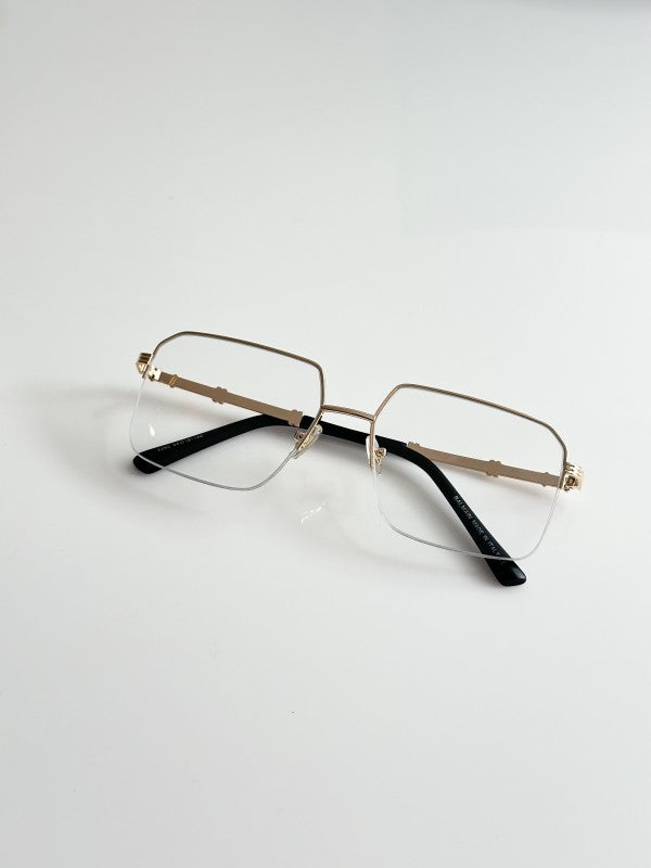 Balmainn Clear Lens Gold Sunglasses