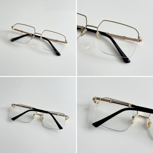 Balmainn Clear Lens Gold Sunglasses