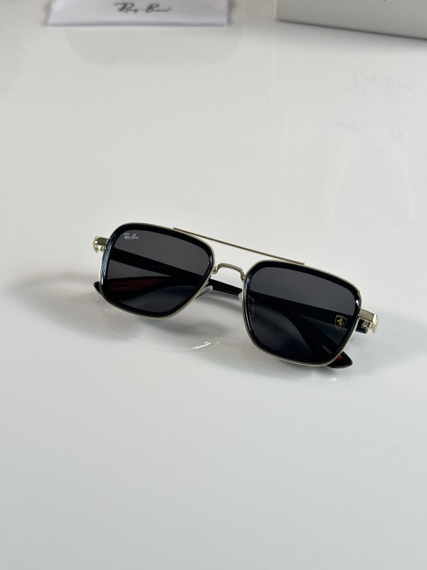 Raybann Unisex Gold and Black Sunglasses