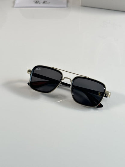 Raybann Unisex Gold and Black Sunglasses